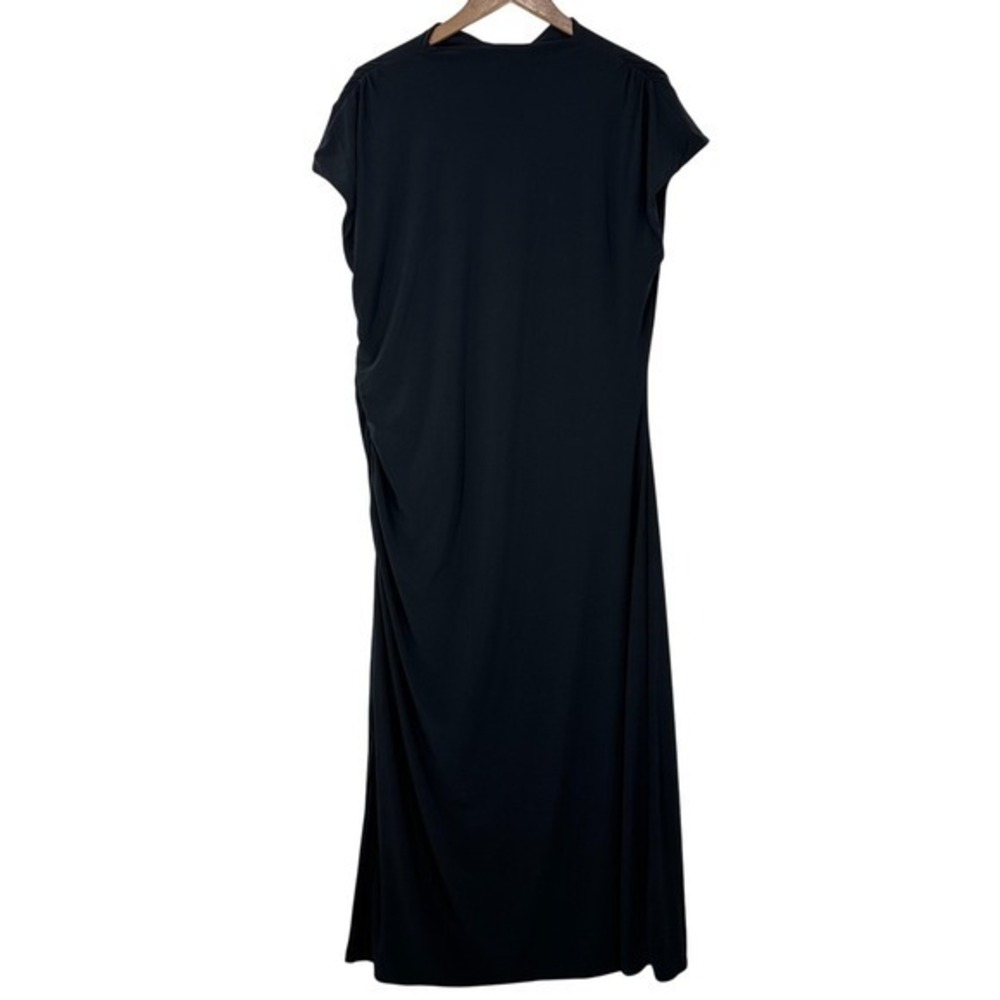Chelsea28 Black High Neck Sheath Maxi Dress Chic Wedding Guest Date‎ Night